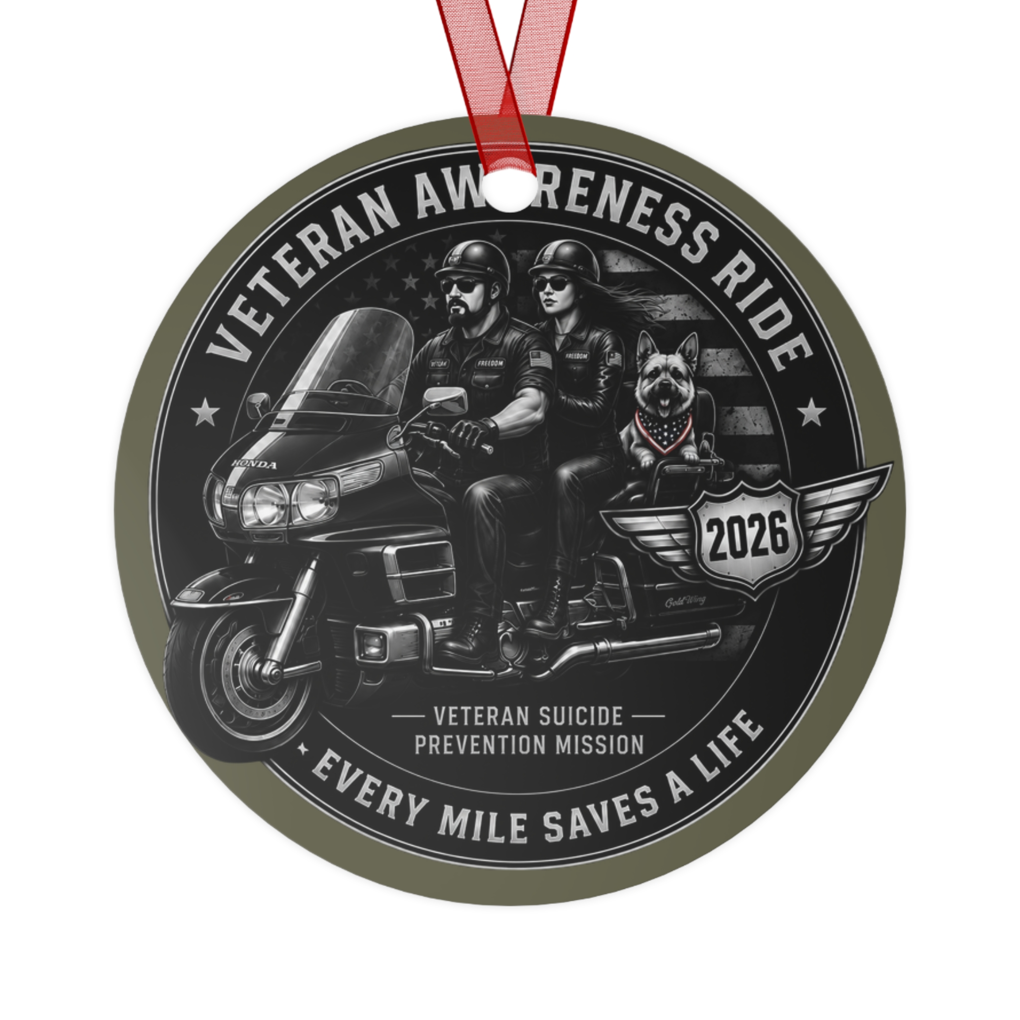 9832562947257886650_2048.jpeg Veteran Awareness Ride Ornament - Image 1