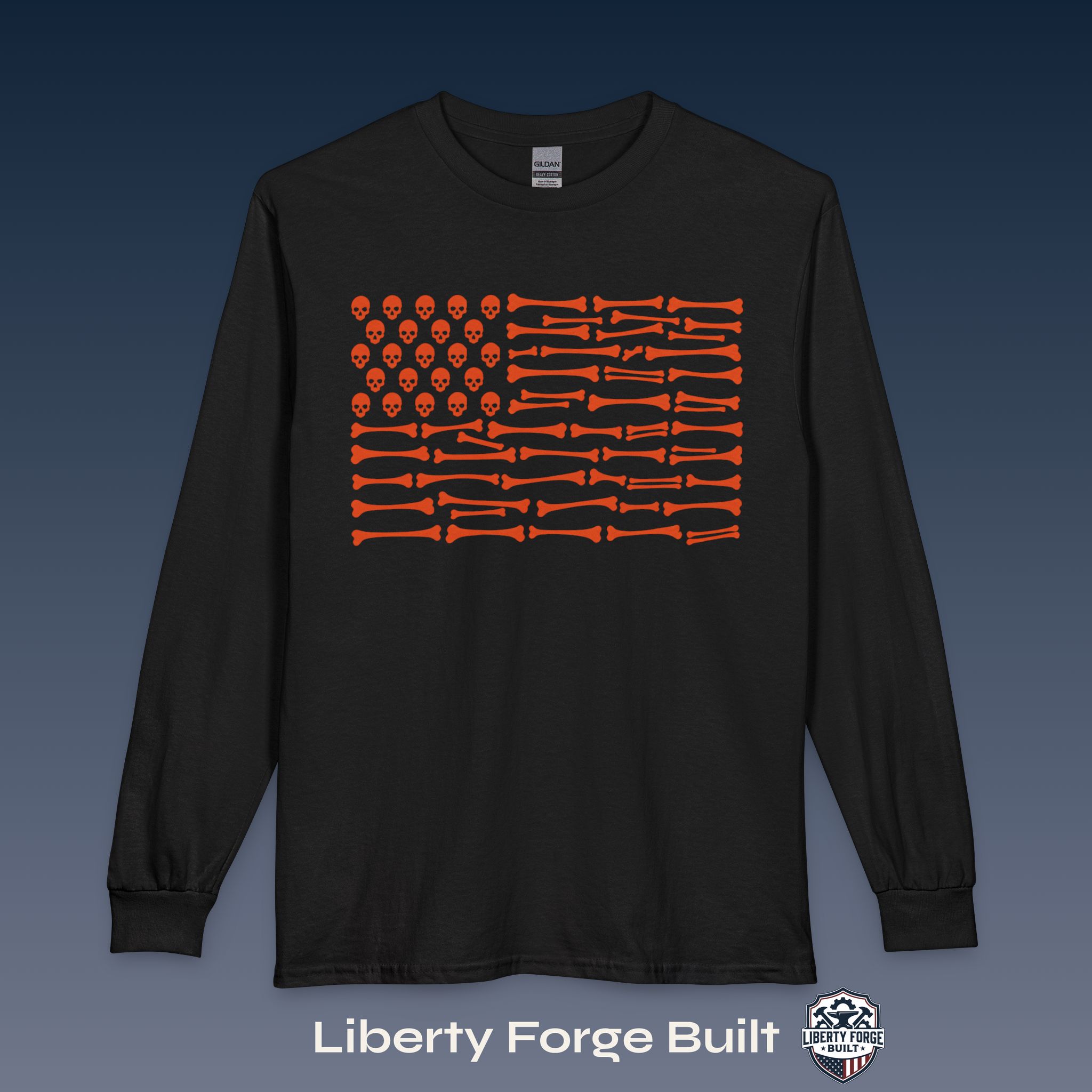 10250094066113575754_2048_custom.jpeg Bone to Be Free Flag Long Sleeve Shirt