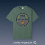 250 Years of American Grit T-Shirt, Patriotic USA Badge Tee, Comfort Colors