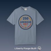 250 Years of American Grit T-Shirt, Patriotic USA Badge Tee, Comfort Colors