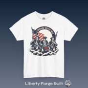 Freedom Never Dies Revolutionary soldiers T-shirt in White