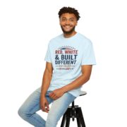 Red White and Built Different T-Shirt, USA 250 Years Patriotic Tee, Comfort Colors