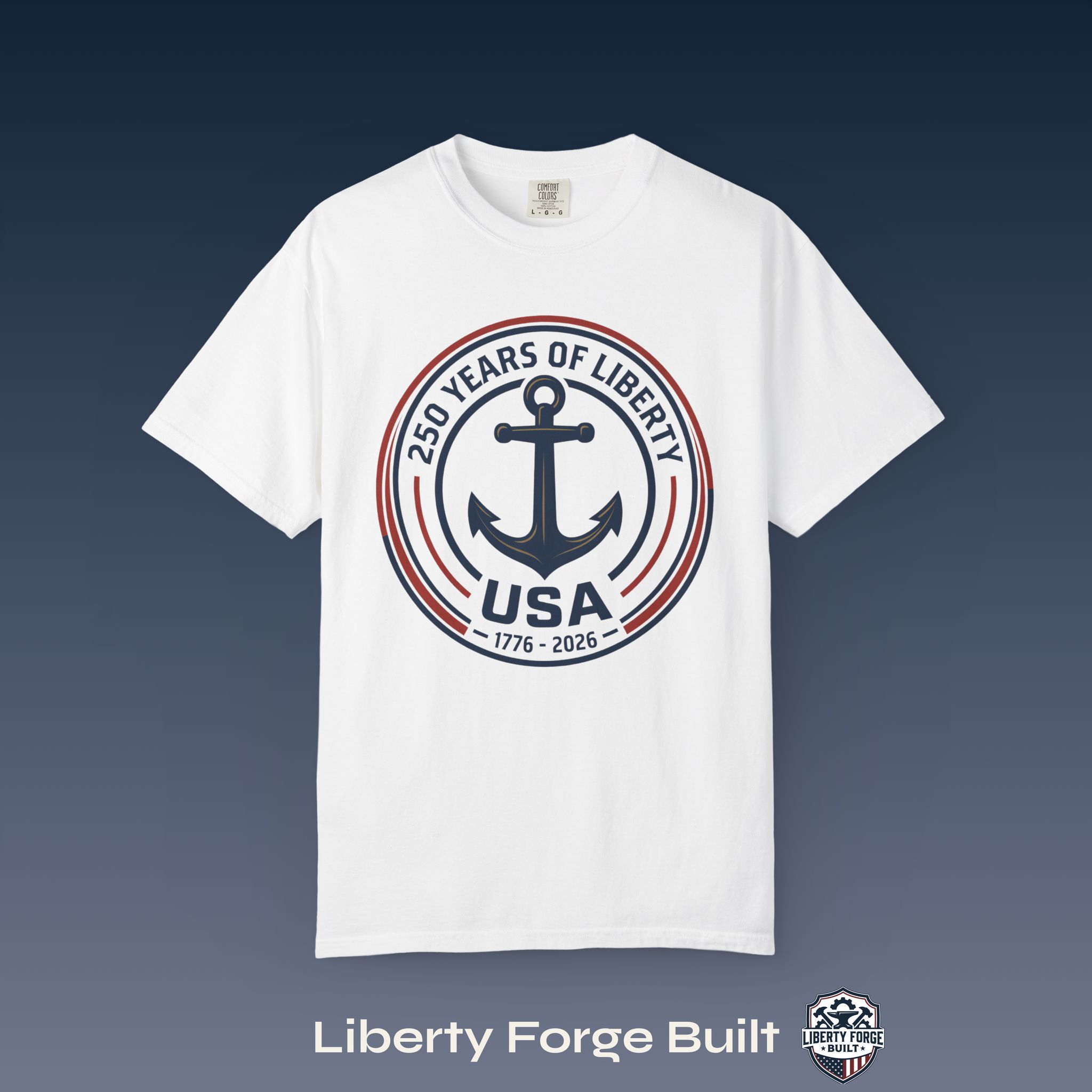 13289629099624357880_2048_custom.jpeg 250 Years of Liberty T-Shirt, Patriotic Tee, Comfort Colors