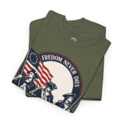 Freedom Never Dies Revolutionary soldiers T-shirt in Military Green