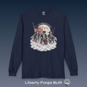 Revolutionary Soldiers Flag Moon graphic long sleeve tee