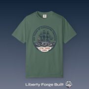 250 Years of Navigating Freedom T-Shirt, Tall Ship Patriotic Tee, Comfort Colors