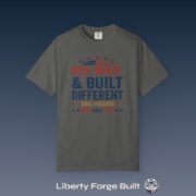 Red White and Built Different T-Shirt, USA 250 Years Patriotic Tee, Comfort Colors