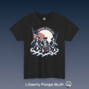 Freedom Never Dies Revolutionary soldiers T-shirt in Black