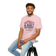 Red White and Built Different T-Shirt, USA 250 Years Patriotic Tee, Comfort Colors
