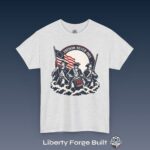 Freedom Never Dies Revolutionary soldiers T-shirt in Ash