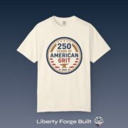 250 Years of American Grit T-Shirt, Patriotic USA Badge Tee, Comfort Colors
