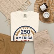 250 Years of American Grit T-Shirt, Patriotic USA Badge Tee, Comfort Colors