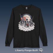 Revolutionary Soldiers Flag Moon graphic long sleeve tee