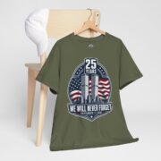25 Years We Will Never Forget T-Shirt - 9/11 Tribute Memorial - Image 10