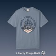 250 Years of Navigating Freedom T-Shirt, Tall Ship Patriotic Tee, Comfort Colors