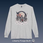 Revolutionary Soldiers Flag Moon graphic long sleeve tee