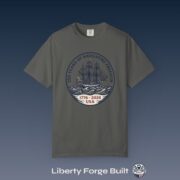 250 Years of Navigating Freedom T-Shirt, Tall Ship Patriotic Tee, Comfort Colors