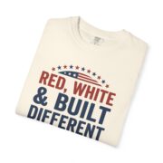Red White and Built Different T-Shirt, USA 250 Years Patriotic Tee, Comfort Colors
