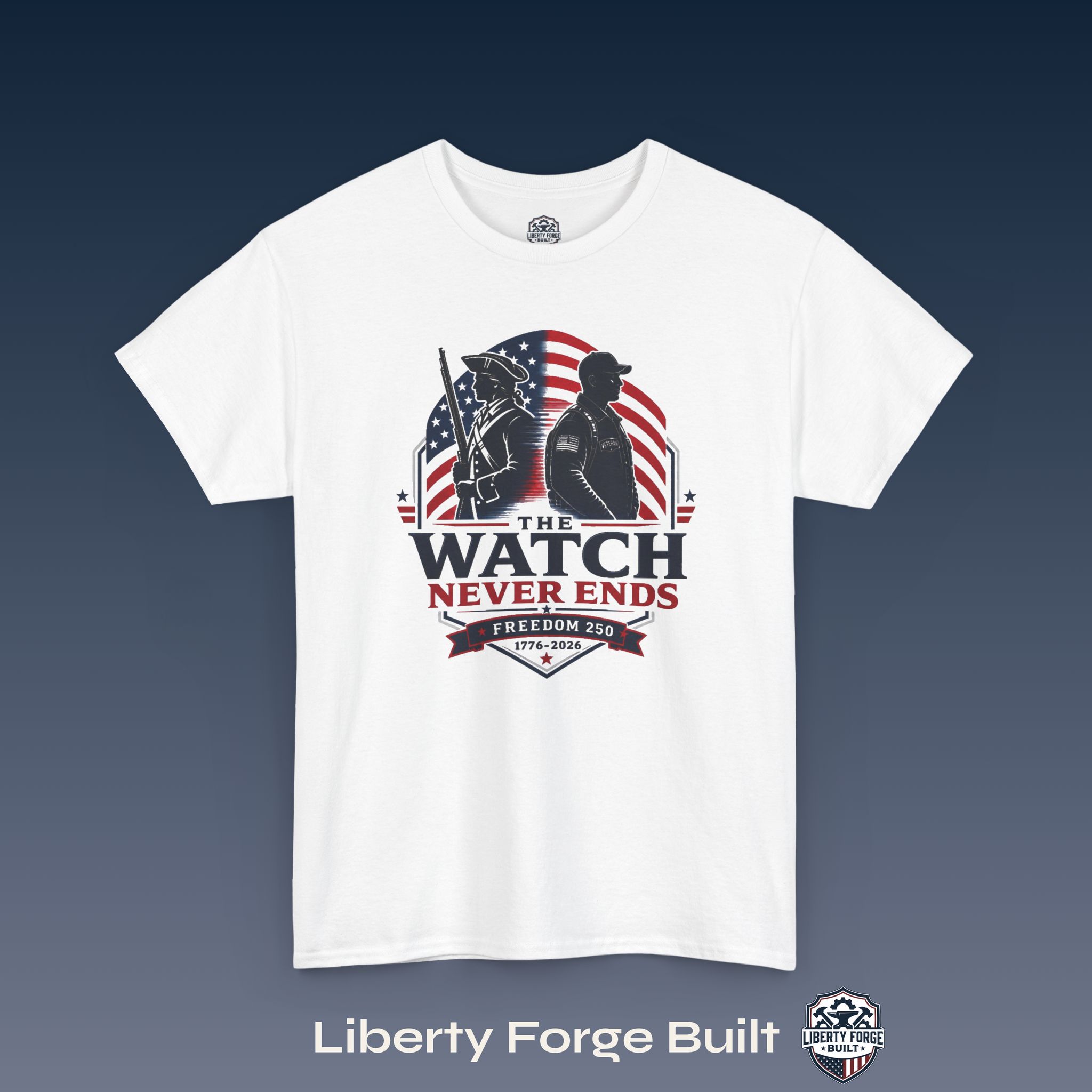 6823643082793008397_v2_2048_custom.jpeg Patriotic Veteran The Watch Never Ends Tee