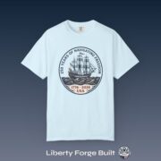 250 Years of Navigating Freedom T-Shirt, Tall Ship Patriotic Tee, Comfort Colors