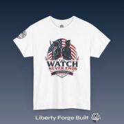 Thin Blue Line Watch Never Ends law enforcement T-shirt