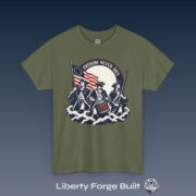 Freedom Never Dies Revolutionary soldiers T-shirt in Military Green