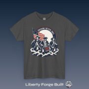 Freedom Never Dies Revolutionary soldiers T-shirt in Dark Heather