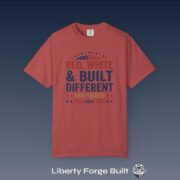 Red White and Built Different T-Shirt, USA 250 Years Patriotic Tee, Comfort Colors