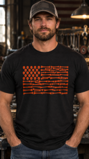 Bone To Be Free Flag Graphic Tee