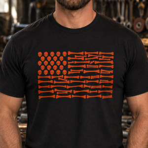 Bone To Be Free Flag Graphic Tee