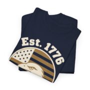 Est. 1776 Shirt, Bald Eagle Flag Badge T-Shirt, 1776 Tee for Men, Patriotic Dad Gift, 4th of July Shirt - Image 11