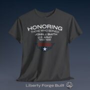 Personalized Veteran Shirt, Custom Name Branch Years, Veterans Day or Military Retirement Gift