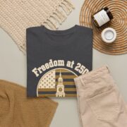 250th Anniversary Shirt, Freedom at 250 1776-2026 T-Shirt, Independence Hall Tee, Patriotic Gift for Men - Image 8