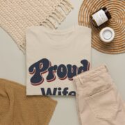 Veteran Wife Shirt, Personalized Proud Wife of a Veteran Tee, Custom Daughter Son Mom Veteran Family Gift