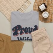 Veteran Wife Shirt, Personalized Proud Wife of a Veteran Tee, Custom Daughter Son Mom Veteran Family Gift