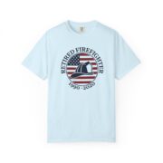Retired Firefighter Shirt, Personalized Name and Years of Service, Flag Badge Helmet Tee, Firefighter Retirement Gift