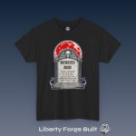 Memento Mori, Gravestone Winged Skull Tee, Colonial New England Graveyard Tee Shirt
