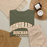 Honorable Discharge Shirt, Alumni Varsity Veteran Tee, Funny Military Retirement Gift for Men, Veterans Day Gift