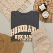 Honorable Discharge Shirt, Alumni Varsity Veteran Tee, Funny Military Retirement Gift for Men, Veterans Day Gift
