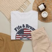Fife and Drum Shirt, Fife & Drum 1776 T-Shirt, Colonial Drummer Tee, American Revolution Gift for Men - Image 8