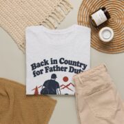Military Homecoming Shirt, Back in Country for Father Duty Tee, Veteran Dad Gift, Deployment Return Gift for Him