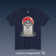 Memento Mori, Gravestone Winged Skull Tee, Colonial New England Graveyard Tee Shirt