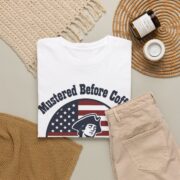 Minuteman Shirt, Mustered Before Coffee T-Shirt, Funny Patriotic Dad Tee, Coffee Dad Gift, History Buff