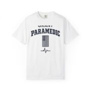 Personalized Paramedic Shirt, Custom Last Name Flag and Heartbeat Tee, EMT Gifts, Paramedic Gift for Him, EMS Week or Christmas