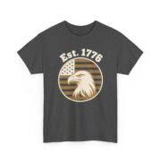 Est. 1776 Shirt, Bald Eagle Flag Badge T-Shirt, 1776 Tee for Men, Patriotic Dad Gift, 4th of July Shirt - Image 5